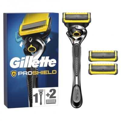 Gillette Proshield Razor + 3 Razor Blades Of Ricambio. Product New Original