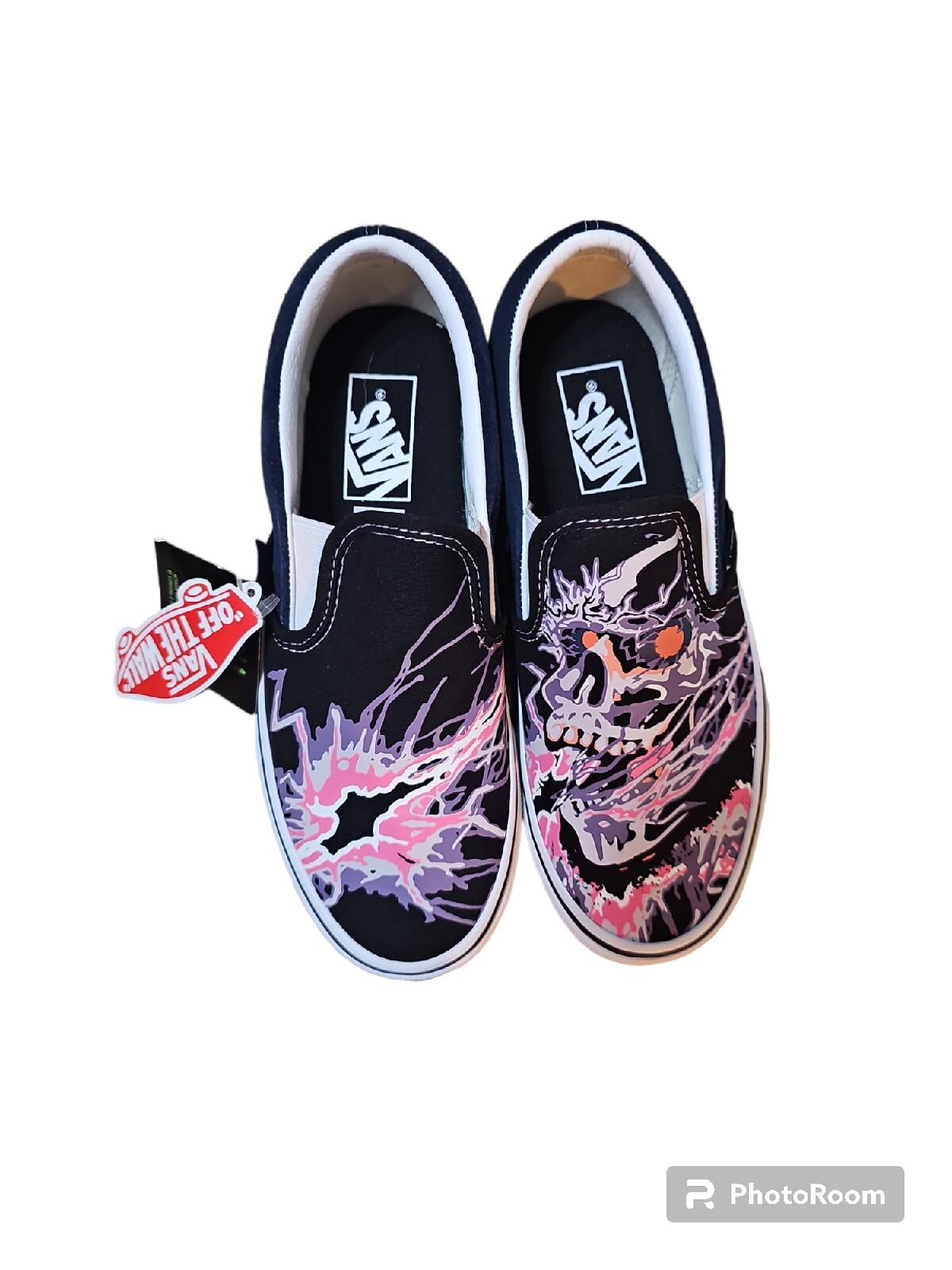 Vans Slip-On Zap Glow in Dark Dress Blues Black Skate Shoes Men Size 5.5-image