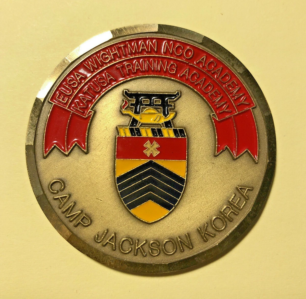 Challenge Coin US Army WIGHTMAN NCO ACADEMY CAMP JACKSON KOREA 2 ” #738
