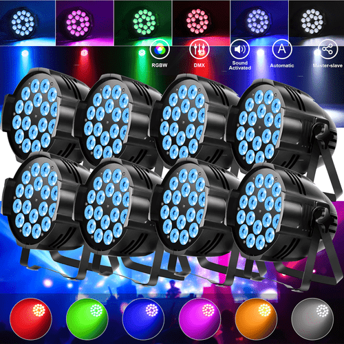 1-10x270W RGBW 18LED Par Can Stage Lighting DMX Wedding PartyShow Disco DJ Light - Picture 2 of 16