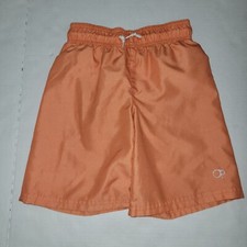Ocean Pacific Orange Boys Swim Trunks Small 6/7 Drawstring Waist W Inside Pocket