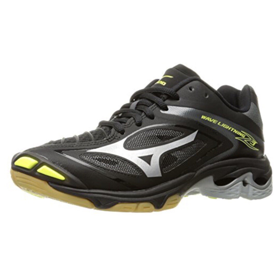 Mizuno Women S Wave Lightning Z3 Volleyball Shoes Sneakers Black Gray Yellow 11 For Sale Online