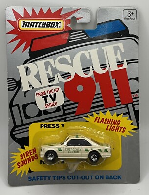 1990 Matchbox Rescue 911 Mercedes 500 SEC Emergency Doctor Medic Car