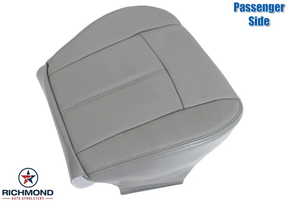 Cubierta de asiento de cuero gris inferior lateral del pasajero Chrysler Sebring 2008 2009 Foto 2 de 4