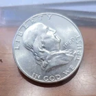 1960 Franklin Half Dollar Silver 50C Coin .900 Fine Liberty Bell Uncertified