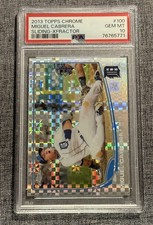 2013 Topps Chrome Sliding XFRACTOR Miguel Cabrera PSA 10