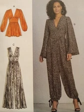 Gathered Shoulder Romper Sewing Pattern Jumpsuit Sewing Pattern M8009 Sz 6-14