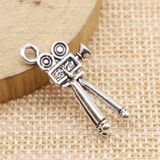 4/10PCS Antique Silver Tone Metal 3D Movie Camera Charm Pendant XCS205