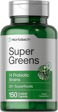 Super Greens  Probiotics  150 Caplets  20 Superfoods  Non-GMO, Gluten Free