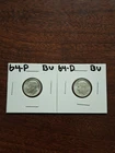 1964 P & D 90% Silver Roosevelt Dimes BU 2-Coin Lot