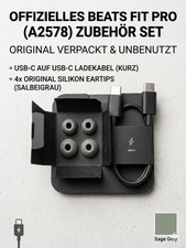 ​Original Beats Fit Pro Zubehör Set - USB-C Ladekabel & 4x Eartips - Salbeigrau – Bild 4