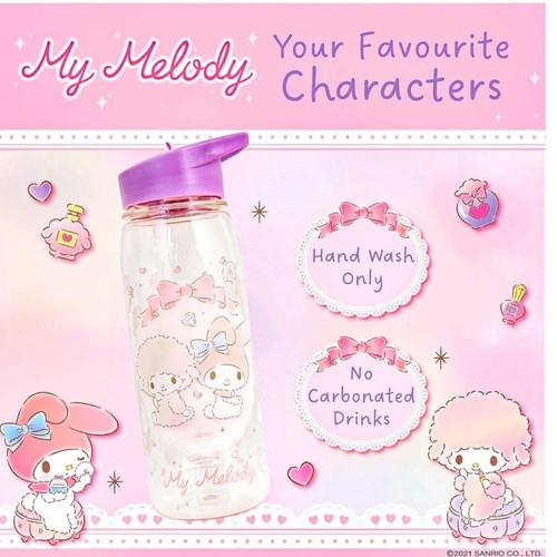 HK My Melody Bottle Flip Top Water Bottle Kids 650ml Water Bottle Brand New - Picture 12 of 13