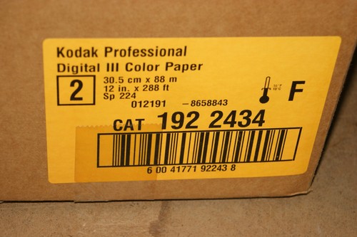 (2) rolls undeveloped Kodak Color Photo Paper 288' RA-4 process Silver Recovery