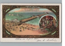Heinz Label Framed Ocean Pier Atlantic City NJ Undivided Back Postcard