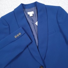 J Crew Crepe Blazer Women 2 Haven Blue Suit Jacket Career Business B9367 New