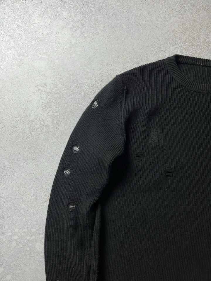 PVP 400 $ Diesel Negro Dorado Envejecido Suéter Para Hombre 00SFAE BGKJJ 900 Talla L Foto 3 de 4