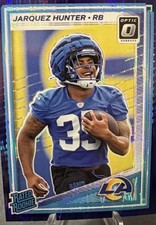  Jarquez Hunter 2025 Panini Donruss Optic Purple Shock Rated Rookie #292