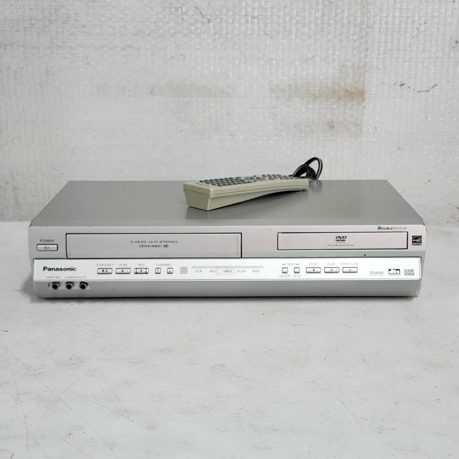 Panasonic PV-D4735S DVD/VCR Combo VHS Player Recorder Hi-Fi Vintage Working