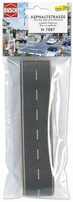 Busch (N-Scale ) #7087 Flexible Self Adhesive Two Lane Road - 48 Inches Long