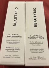 (Lot Of 2) BEAUTY BIO Glofacial Concentrate Clarifying Plumping 0.7oz 20m NIB 