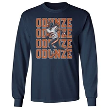 Odunze Inspired Stacked Graphic - Chicago Tribute Long Sleeve T-Shirt