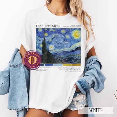 The Starry Night Van Gogh Art Comfort Tee Aesthetic