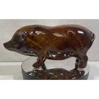 2010 Red Wing Collectors Society Special Pig Stoneware Pottery Dark Brown