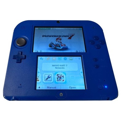 Nintendo 2DS Handheld Console Blue Black With Charger & Stylus