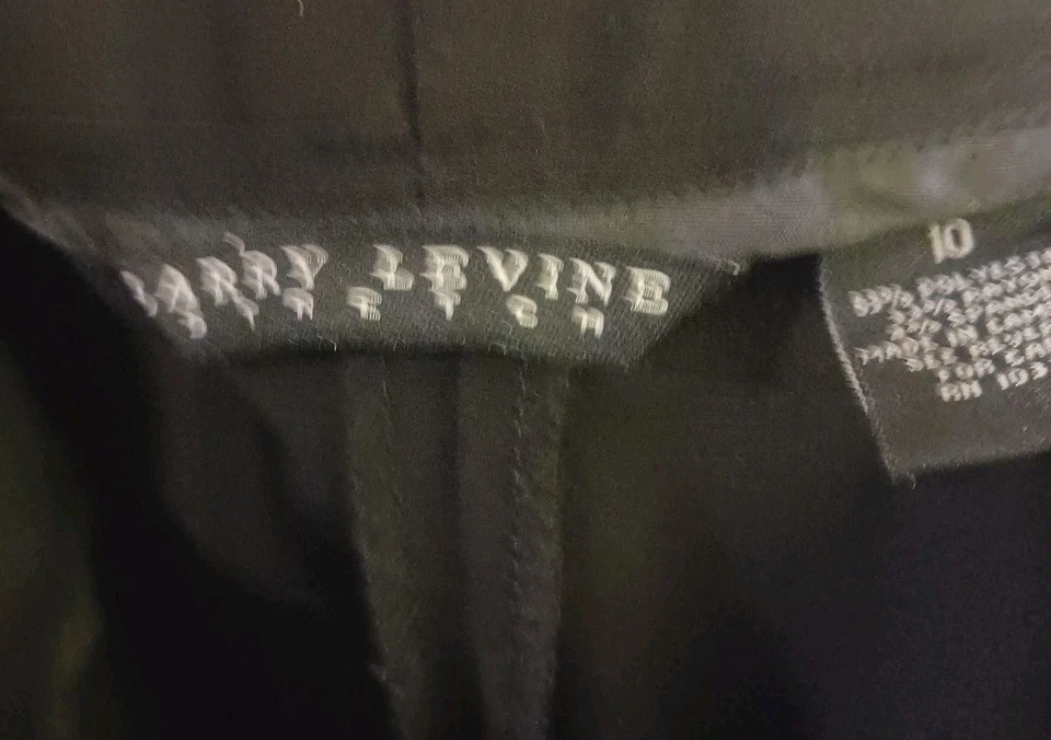 Larry Levine Stretch Dress Pants Womens Size 10 Black Career Office - Image 3 of 4