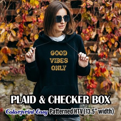 Plaid  & Checker Box Patterned HTV 13.5'' ROLL **FREE SHIPPING**