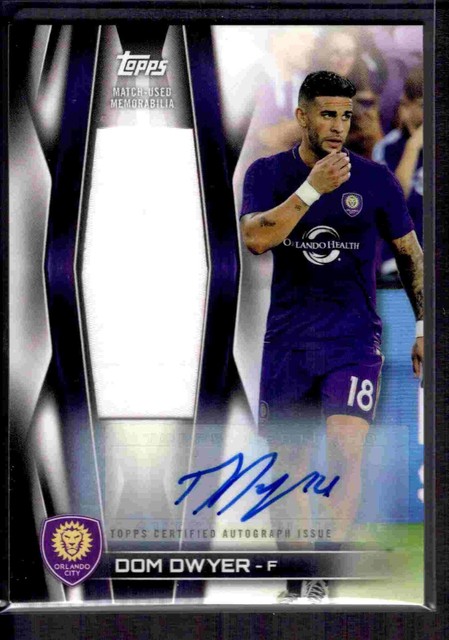 2018 Topps MLS Jumbo Relic Autograph 1/25! Dom Dwyer Orlando City SC