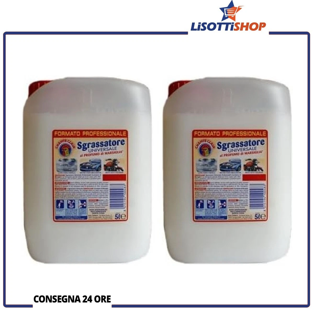 CHANTECLAIR SGRASSATORE CON BICARBONATO 5 LT TANICA FORMATO PROFESSIONALE - PiùMe