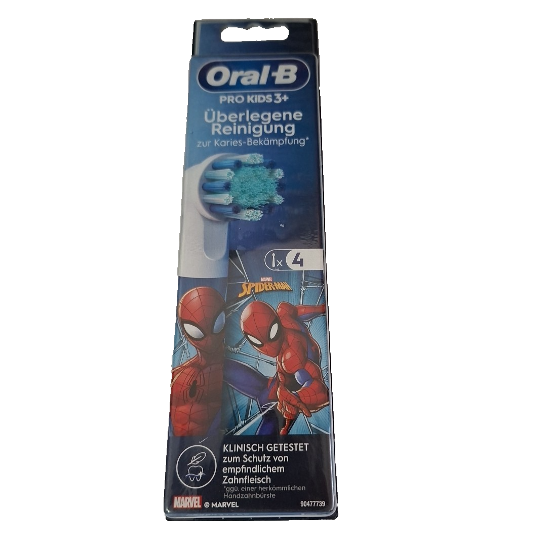 Braun Oral-B Spiderman Zahnbürstenaufsätze / Ersatzbürsten 4er Pack NEU & OVP