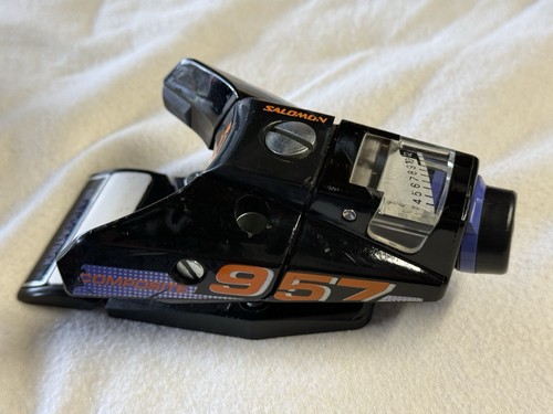 Salomon 957 Composite Ski Bindings Multicontrol 1989 Purple Black Orange - Picture 3 of 11