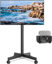 Mobile TV Cart Rolling TV Stand for 23-65 Inch Screens, Portable TV Stand on Whe