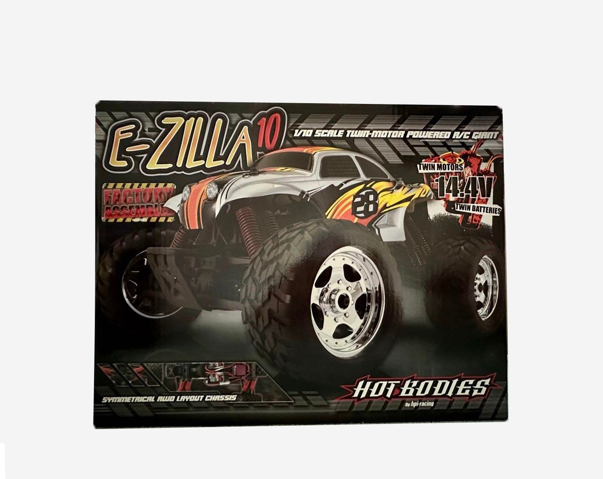 【未使用】HPI★E-ZILLA 10★1/10スケール オフロードRCカー hpi 1/10 Scale RC Hot Bodies E-Zilla 10 Monster Truck NIB | eBay