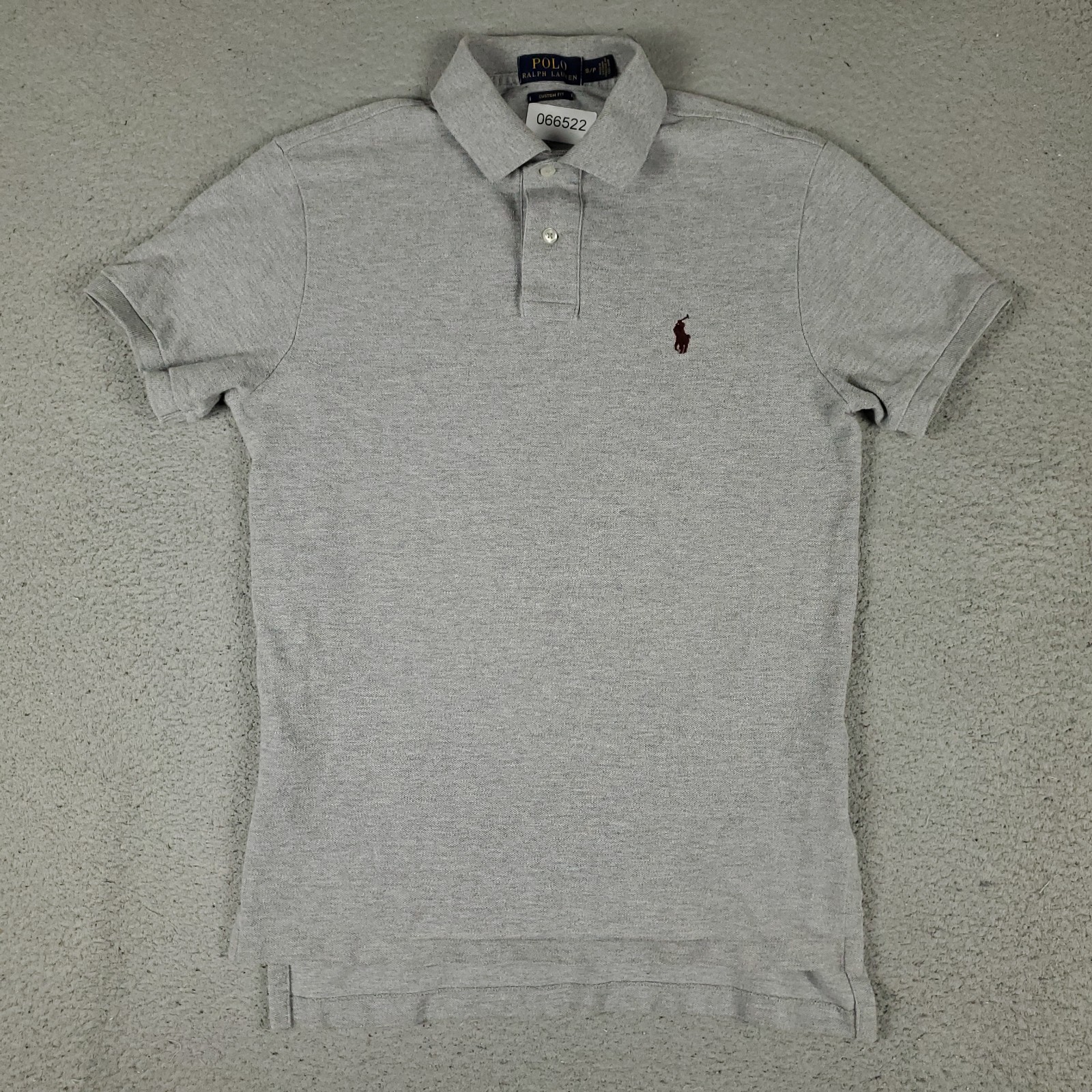 Ralph Lauren Polo Shirt Mens Small Gray  Custom Fit Pony Golf Short Sleeve