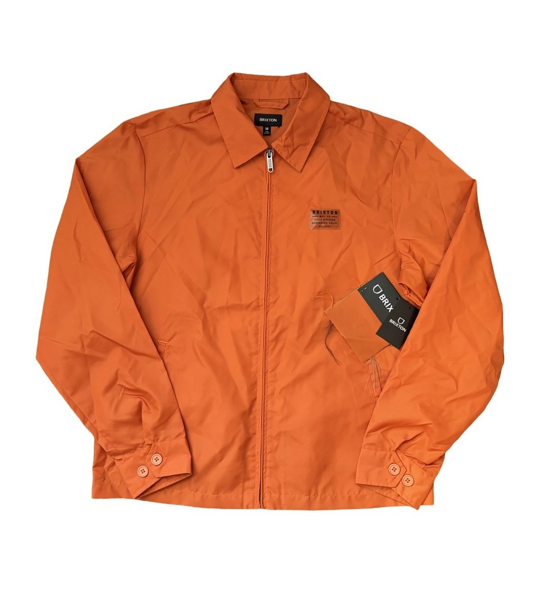 Brixton Men's Utopia Vintage Nylon Windbreaker Jacket Size Medium