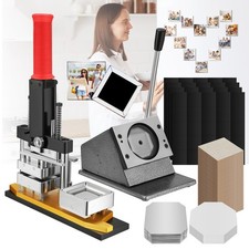 2x2inch Square Magnet Maker Machine Cutter with 900pcs Magnets Material DIY Kits
