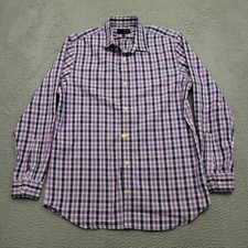 Banana Republic Plaid Button Down Shirt Mens L 16-16 1/2 Non-Iron Standard