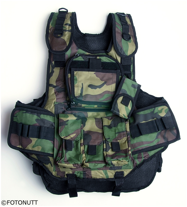 CAMOUFLAGE 4+1 TACTICAL Paintball WOODSBALL Scenario VEST 