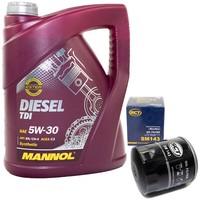 MotoröL Set 5W-30 5 Liter + ÖLfilter SM 143 FüR Toyota Hiace IV Bus 2.5 95 117PS