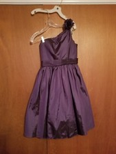 Womens Size 9/10 Mori Lee Purple Prom Bridesmaid Evening One Shoulder Gown Dress