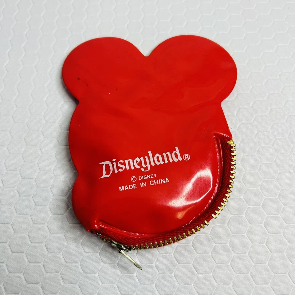 Mickey Mouse Disneyland Vintage Coin Purse Red Zippered Pouch *See Comments* - Image 2 of 4