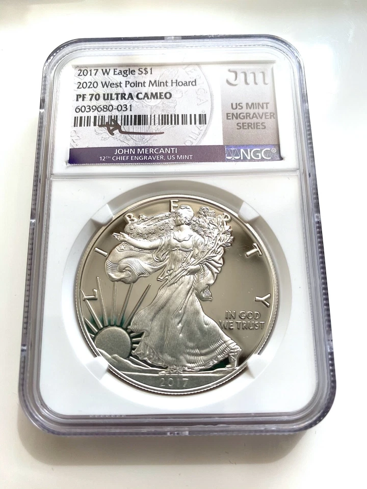 2017 W $1 prueba SAE 2020 WP como nuevo tesoro NGC PF70 Ultra camafeo Mercanti firma Foto 3 de 3