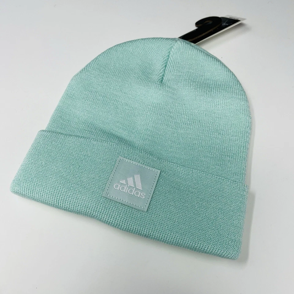 Adidas Originales Gorro Plegable con Puños Invierno Sombrero Gorra Tobogán Cian Azul/Verde Foto 3 de 4