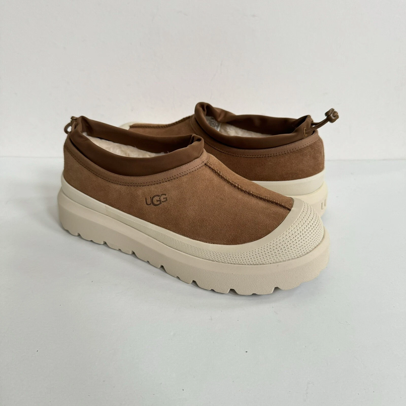 UGG ALL GENDER TASMAN WEATHER HYBRID CHESTNUT/ WHITECAP SHOE MEN US 9 / WOMEN 10