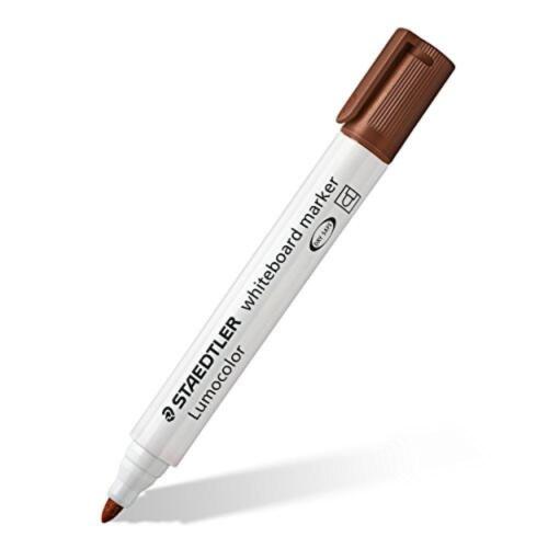 STAEDTLER Lumocolor whiteboard marker, 10 pennarelli di colore marrone, punta to - Foto 1 di 1
