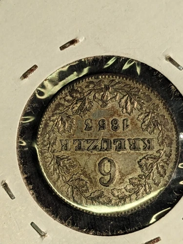 1853 6 Kreuzer Frankfort City View Coin