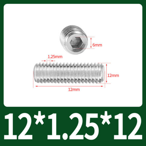 Flat Point Grub Screws Stainless Steel Fine Thread Pitch Allen Set Screw M6-M16 - Picture 52 of 85